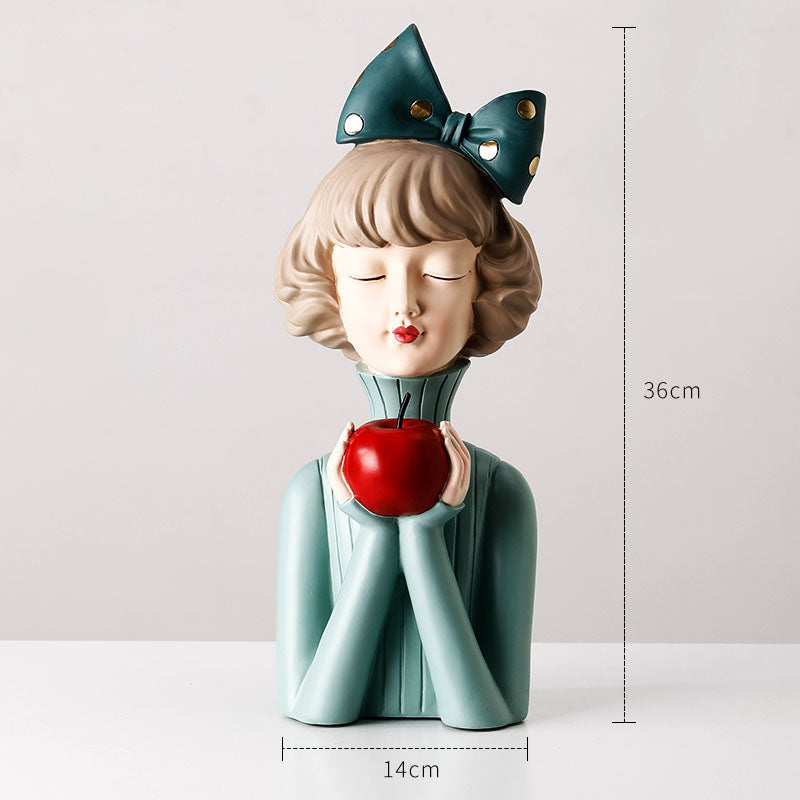 Bow Girl Figurines-Home Accessories-YALA LIFE