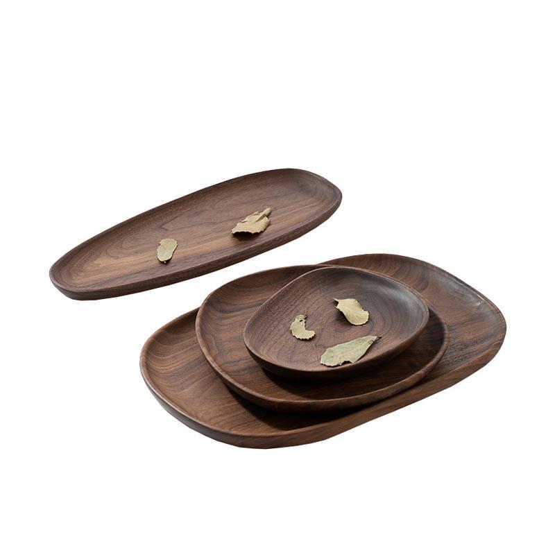American Irregular Black Walnut Serving Plates - Plates - YALA LIFE