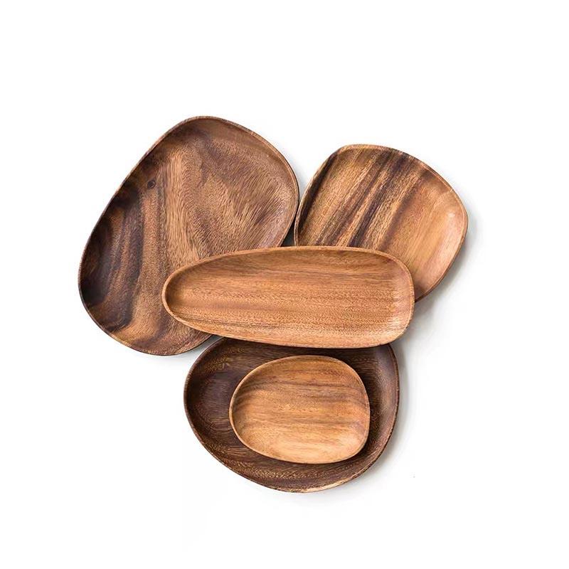 American Irregular Walnut Serving Plates - Plates - YALA LIFE