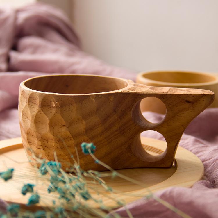 Ancient Handmade Rubberwood Cup - Coffee &amp; Tea Saucers - Yala Life