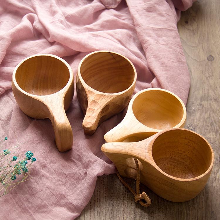 Ancient Handmade Rubberwood Cup - Coffee &amp; Tea Saucers - Yala Life