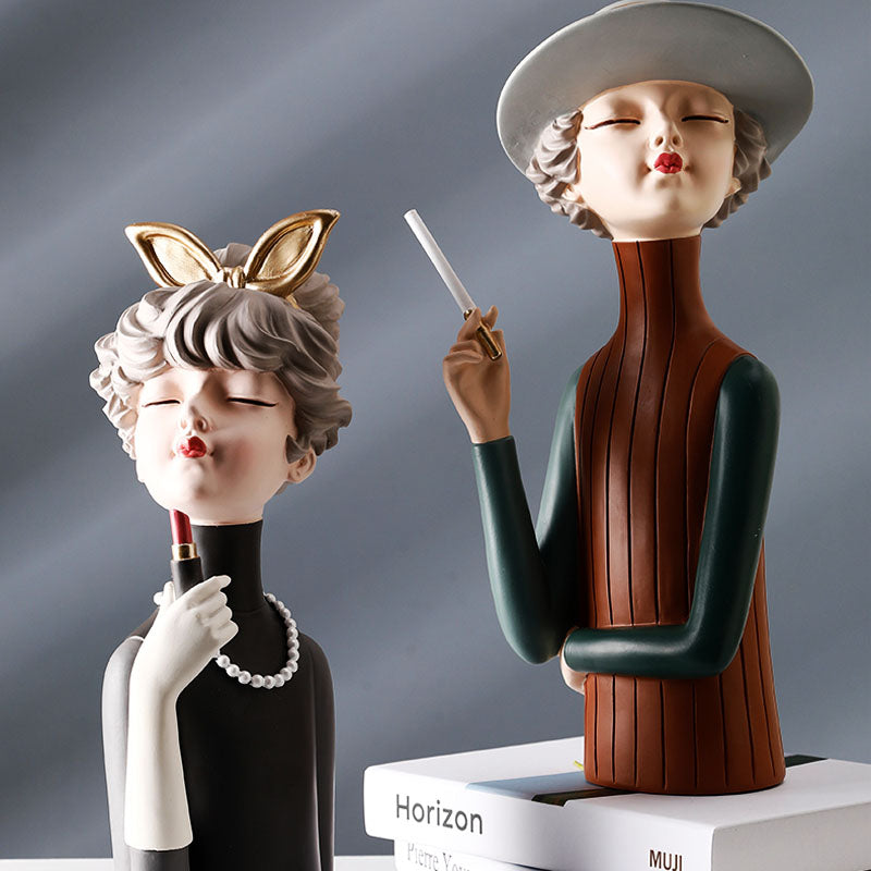 Bow Girl Figurines-Home Accessories-YALA LIFE