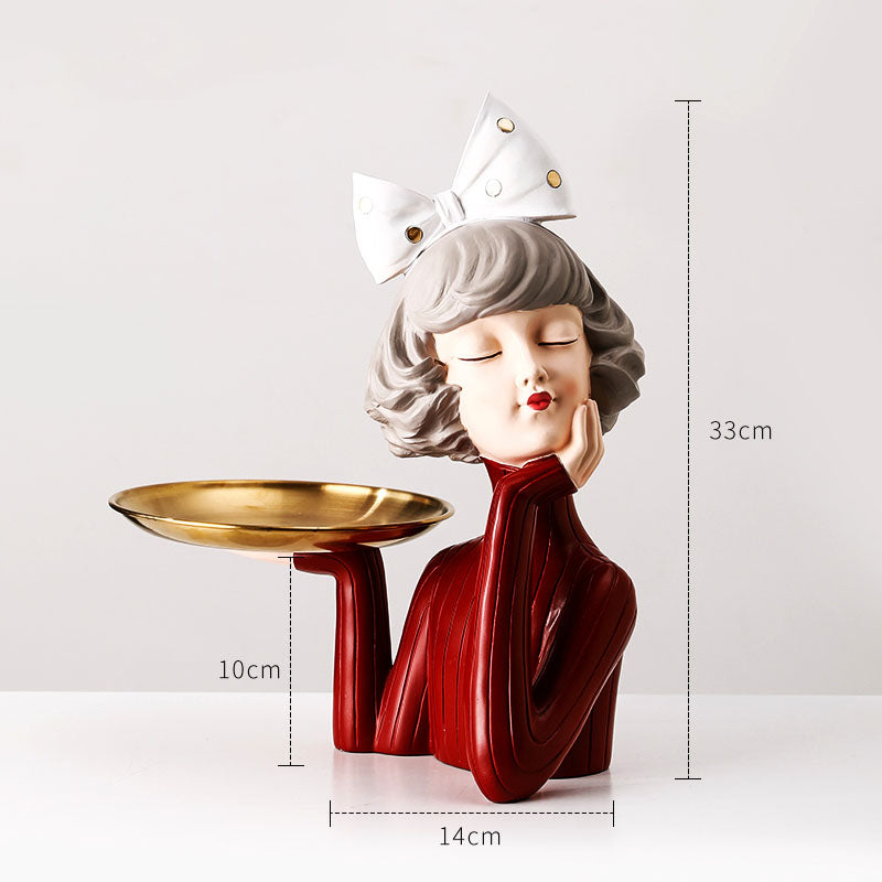 Bow Girl Figurines-Home Accessories-YALA LIFE