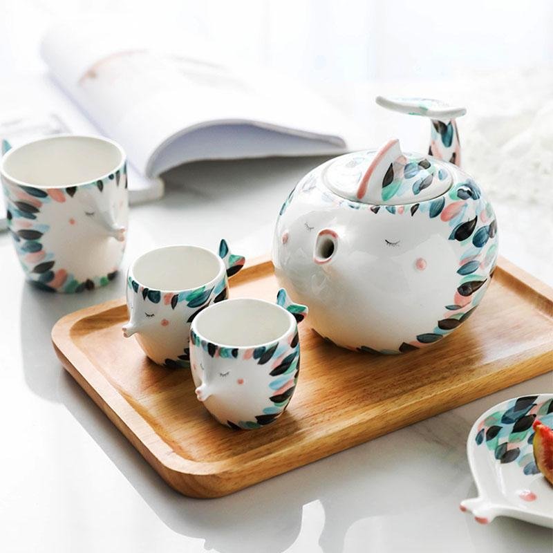 Kissing Fish Teacup Set - Coffee &amp; Tea Sets - YALA LIFE