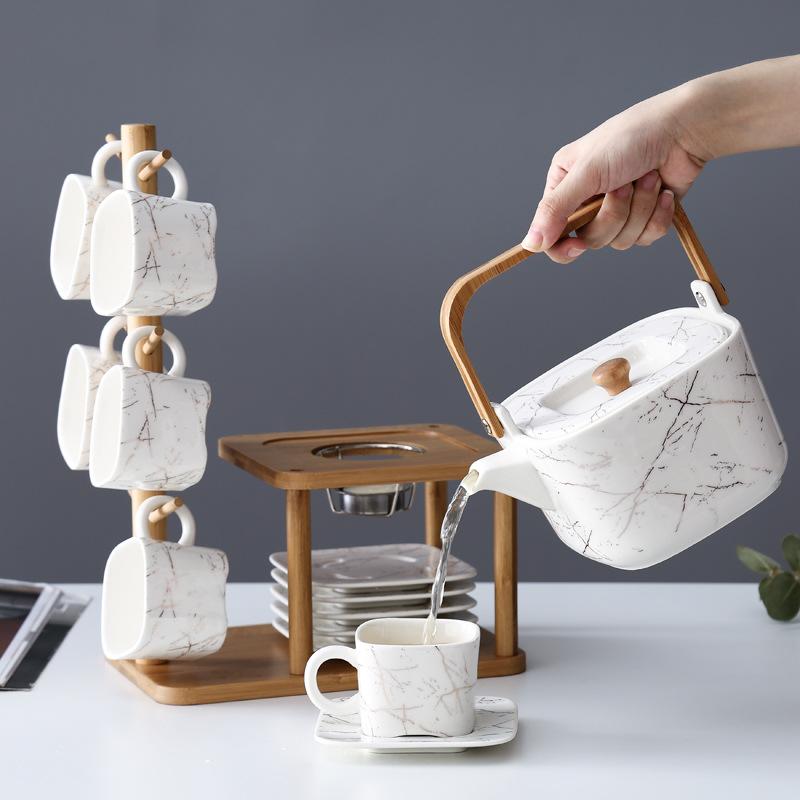 Lei White Square Tea Set - Drinkware - YL Design