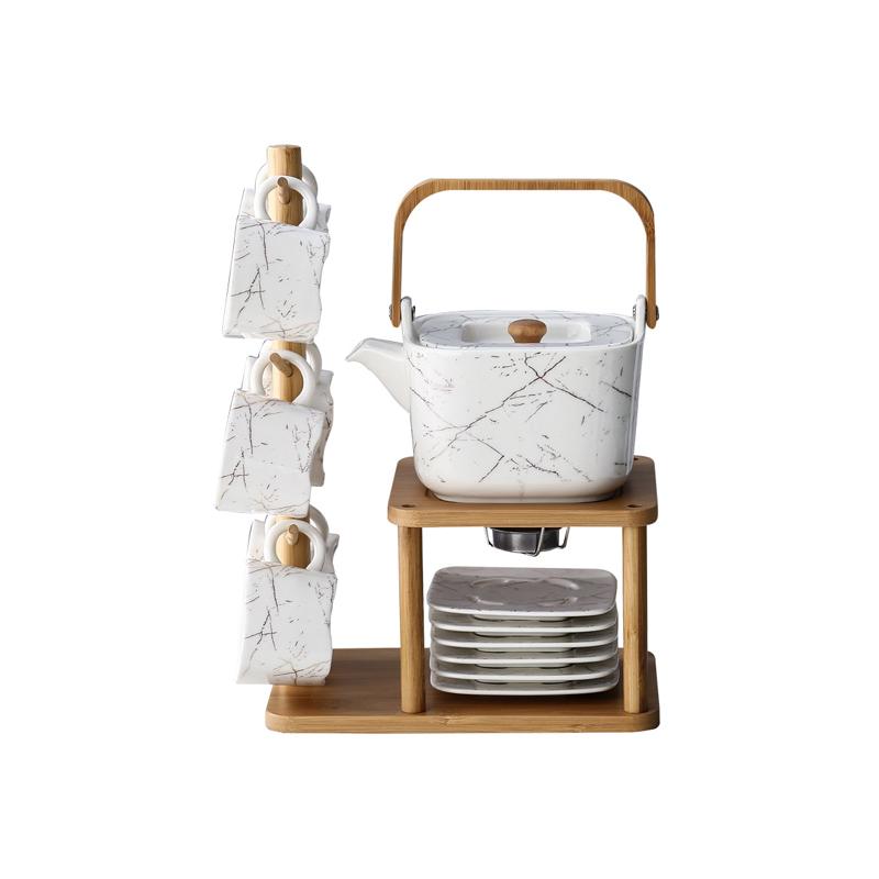 Lei White Square Tea Set - Drinkware - YL Design