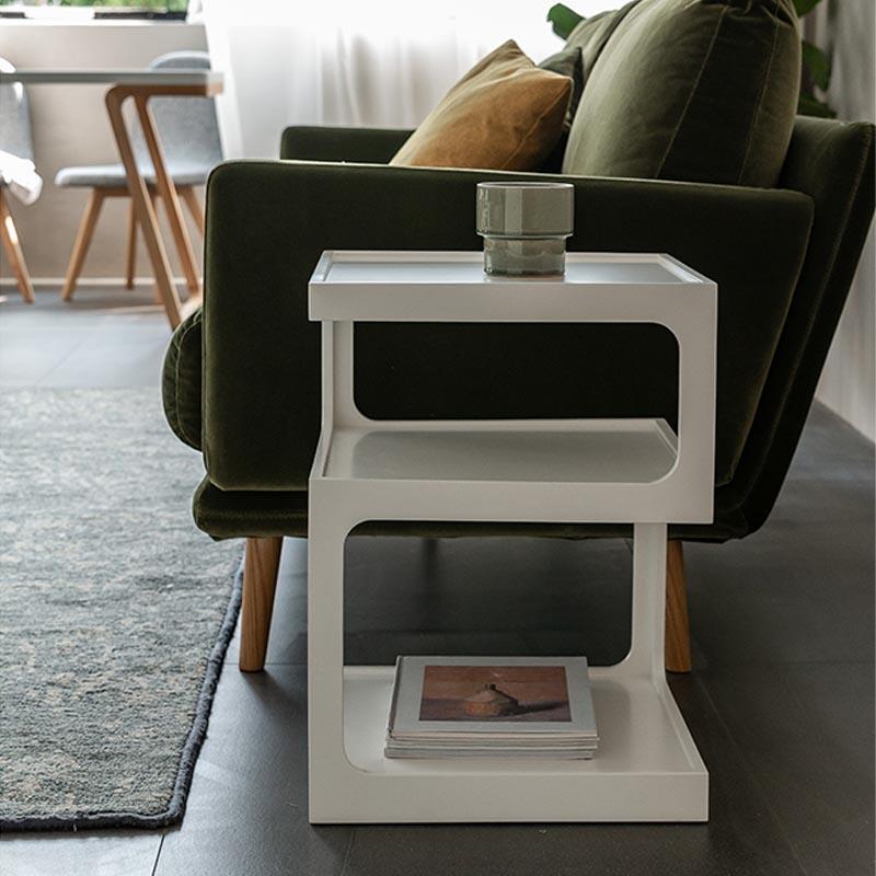 Morein Square Frame Storage Accent Table - End Tables - YALA LIFE