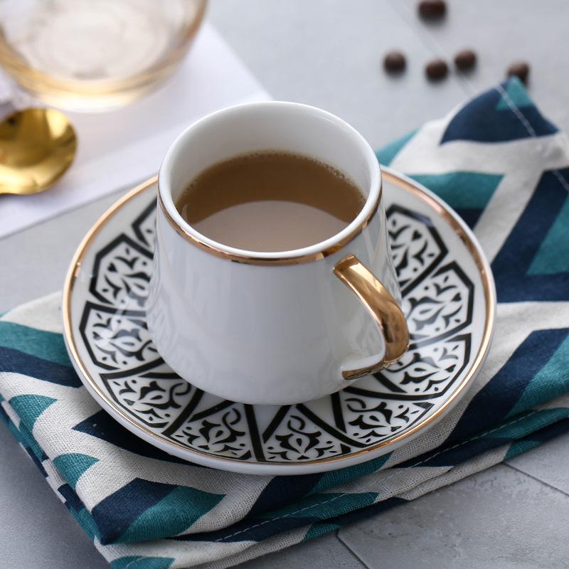 Mosaic Espresso Cup and Saucer Set - Coffee &amp; Tea Cups - Yala Life