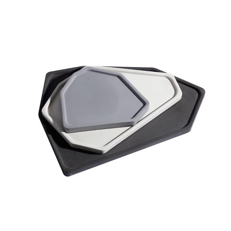 Moyi Textured Concrete Accessory Trays - Decorative Trays - YALA LIFE