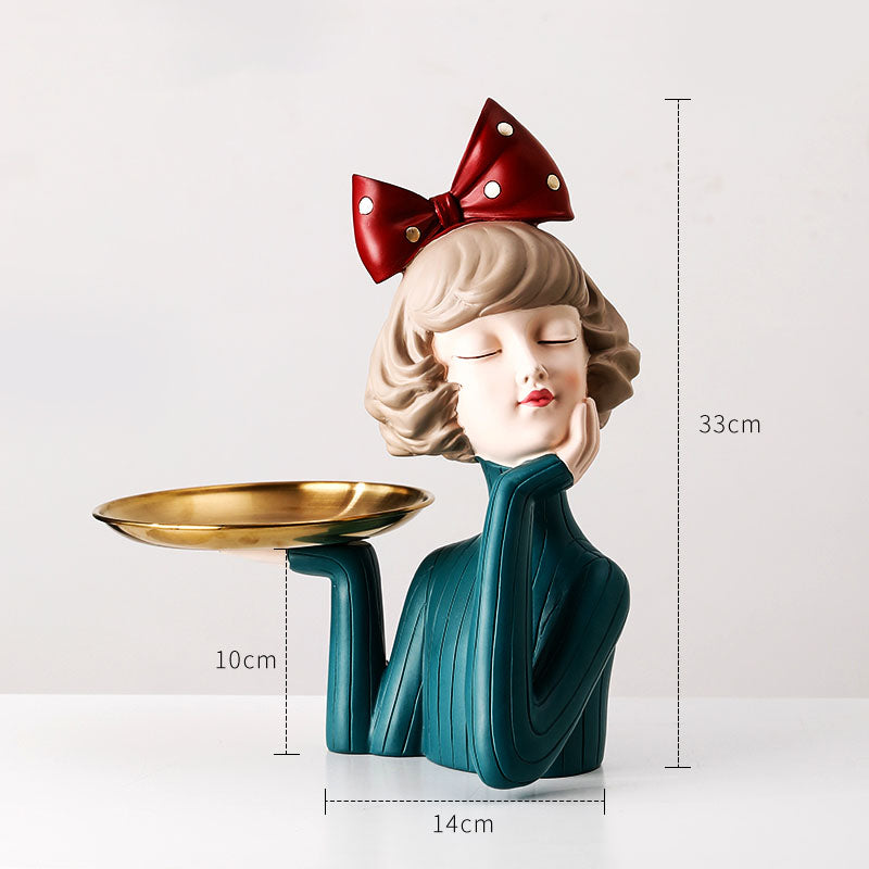 Bow Girl Figurines-Home Accessories-YALA LIFE