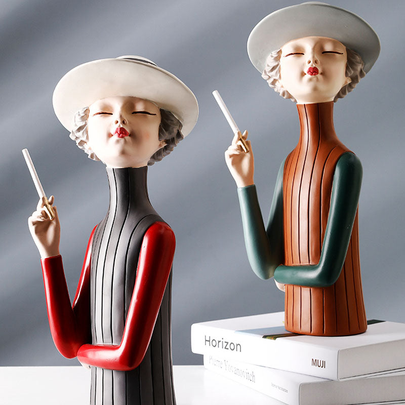 Bow Girl Figurines-Home Accessories-YALA LIFE