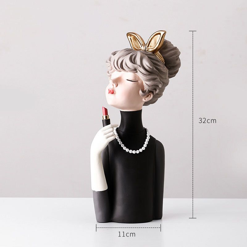 Bow Girl Figurines-Home Accessories-YALA LIFE